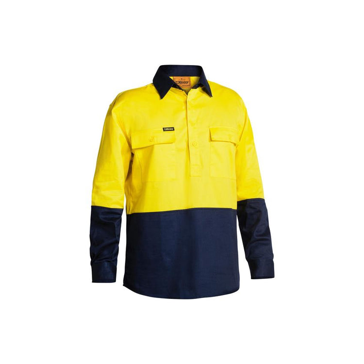 Bisley Hi Vis Closed Front Drill Shirt - BSC6267