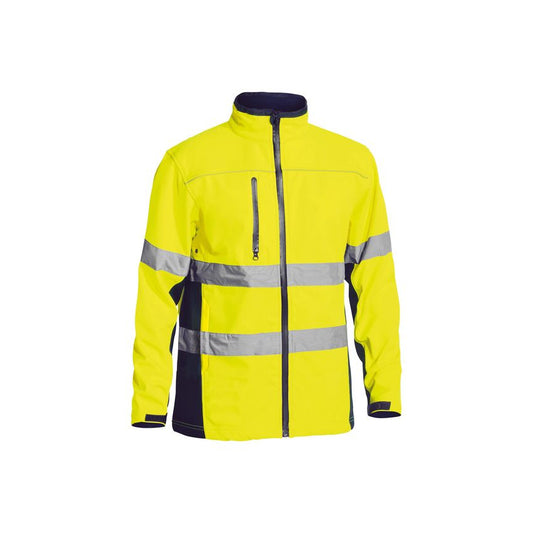 Bisley Taped Hi Vis Soft Shell Jacket - BJ6059T