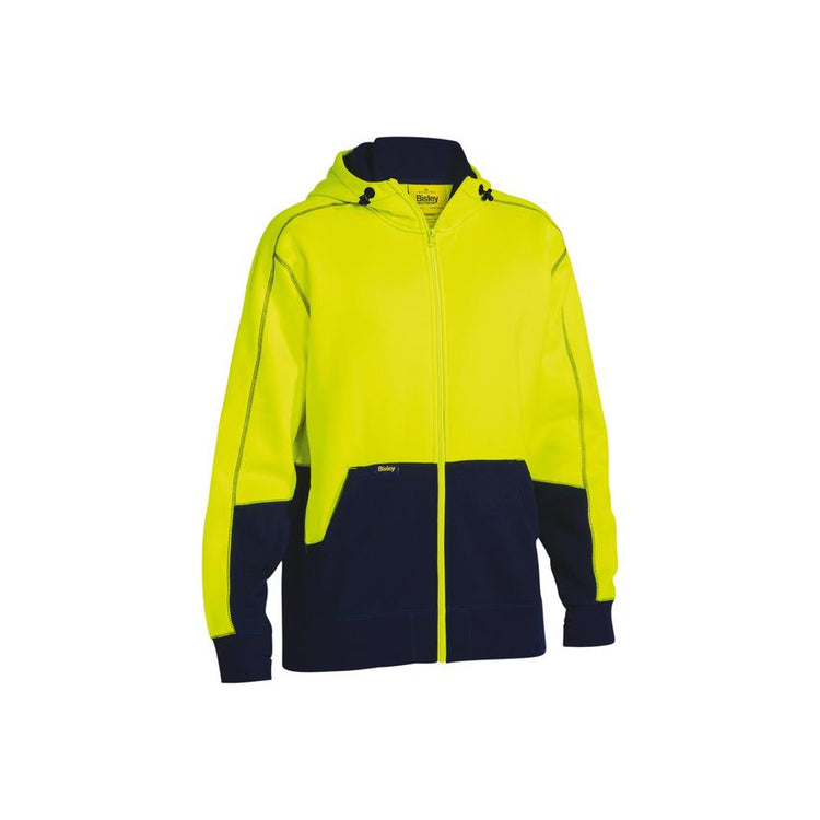 Bisley Hi Vis Zip Front Fleece Hoodie - BK6819