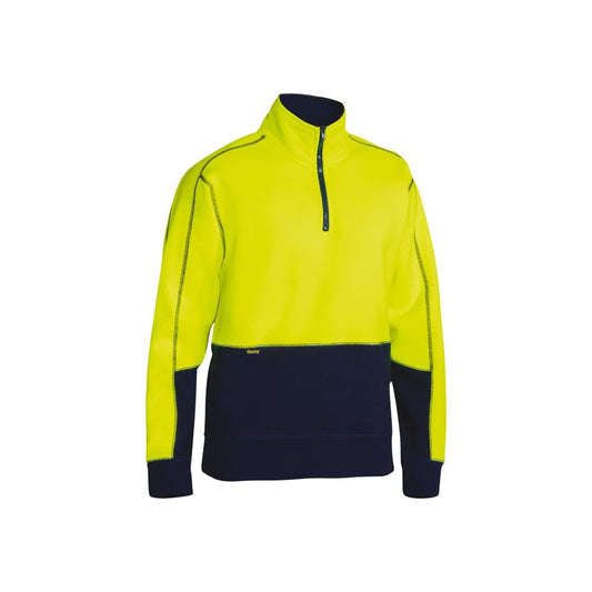 Bisley Hi Vis Fleece 1/4 Zip Pullover - BK6989