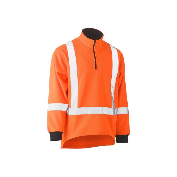 Bisley X Taped TTMC Hi Vis Polar Fleece 1/4 Zip Pullover - BK6249XT