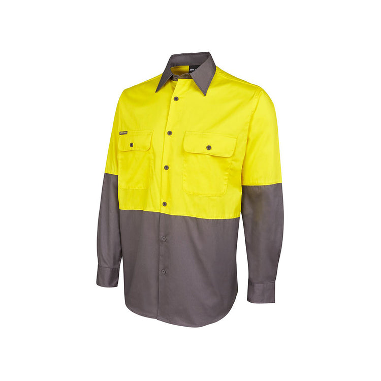 JB's Hi Vis L/S 150G Work Shirt - 6HWSL