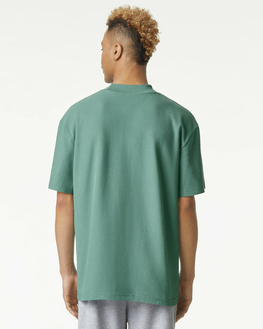 American Apparel Pique Unisex Mockneck T-shirt - 1PQ