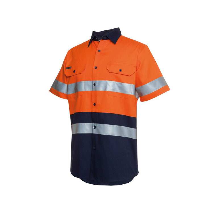 JB'S Hi Vis S/S (D+N) 190G Work Shirt - 6HSS