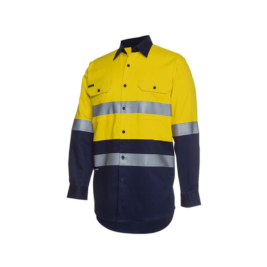 JB's Hi Vis (D+N) L/S 190G Work Shirt - 6HLS