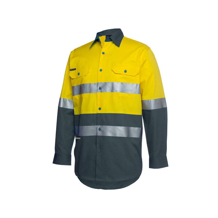 JB's Hi Vis L/S (D+N) 150G Work Shirt - 6DNWL