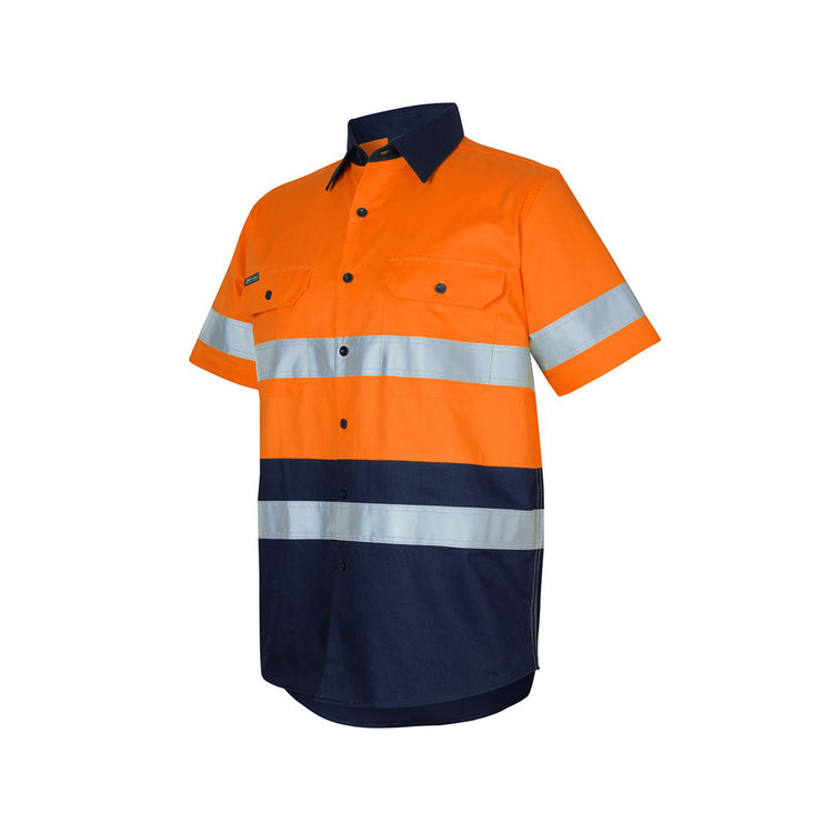 JB's Hi Vis (D+N) S/S 150g Work Shirt - 6DNWS