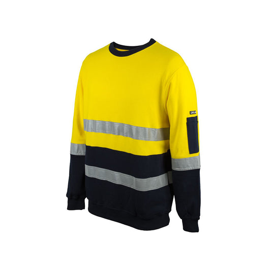 JB's Hi Vis (D+N) 310 Cotton Crew Neck Sweater - 6DVCM