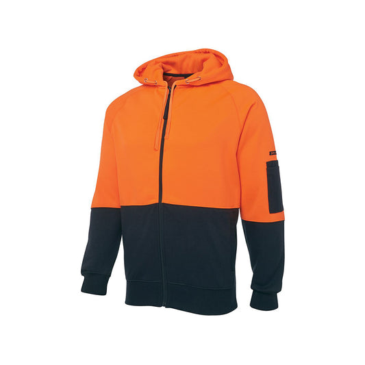 JB's Hi Vis Full Zip Fleecy Hoodie - 6HVH