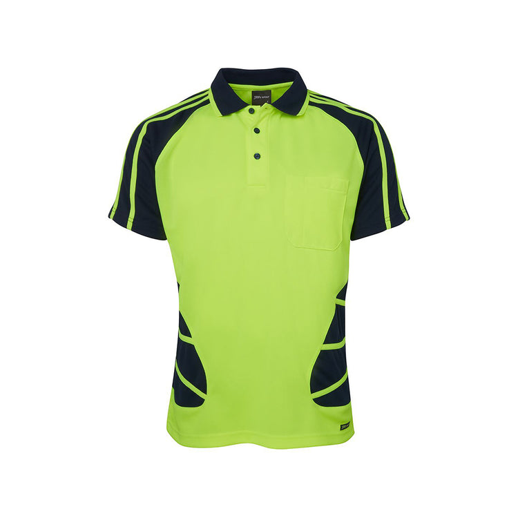 JB's Hi Vis S/S Spider Polo - 6HSP