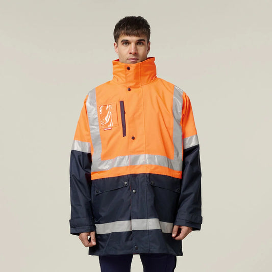 Hard Yakka Hi-Vis 4-In-1 Taped Wet Weather Jacket - Y06057