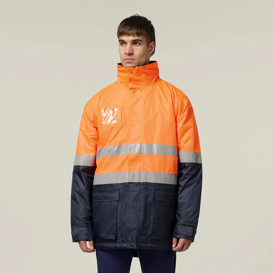 Hard Yakka Core Hi-Vis 2 Tone Taped Quilted Waterproof Jacket - Y06685