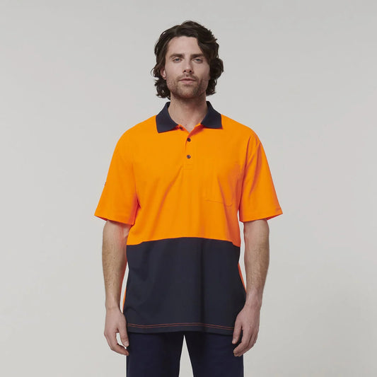 Hard Yakka Mens Short Sleeve Hi Vis Polo - Y19616